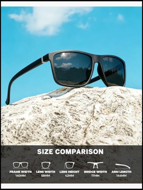 Polarized Sunglasses for Men Women UV Protection Driving Fishing Golf 3 Pack main image 6